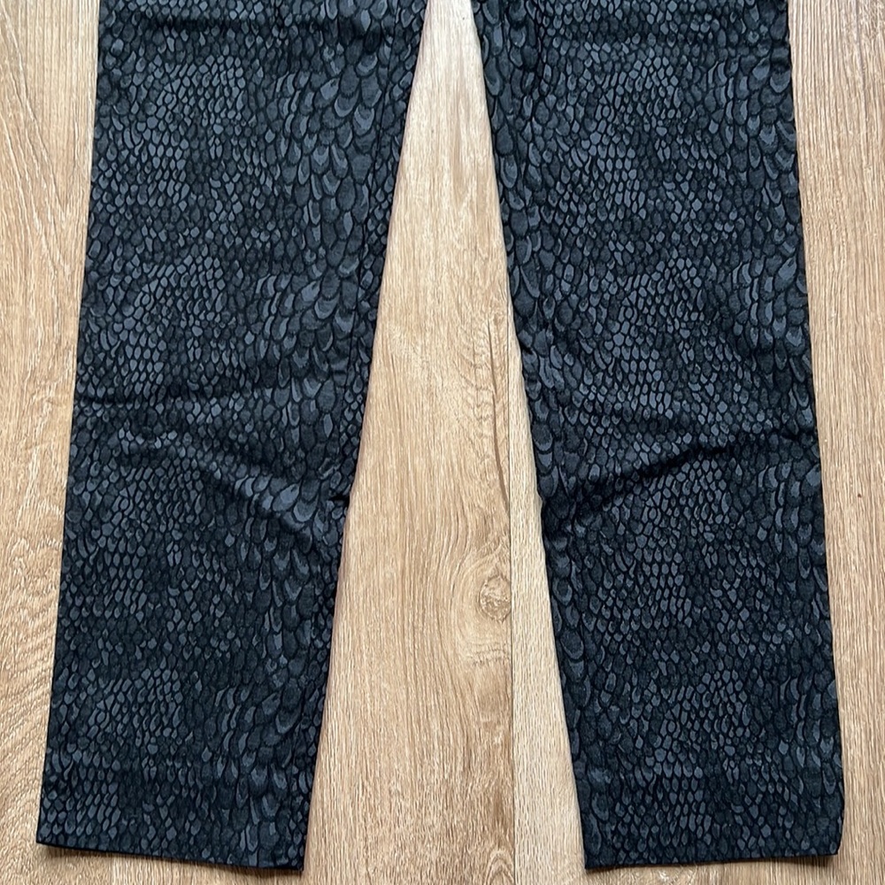 Lisette Women’s Snakeskin Pattern Black & Gray Skinny Jeggings Size 6 - Picture 5 of 16